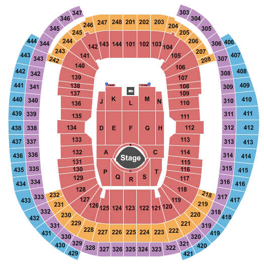 Allegiant Stadium Seating Chart + Rows, Seats and Club Seats