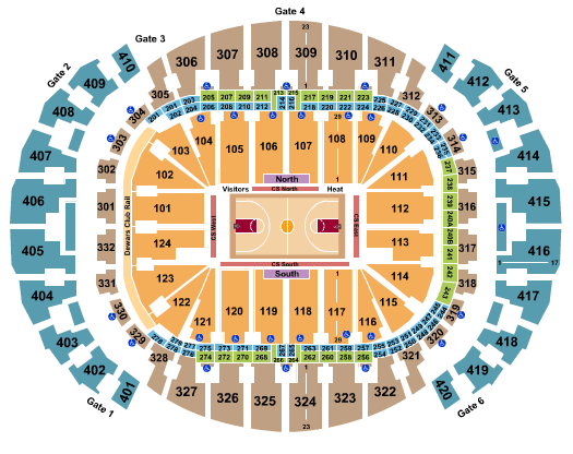 American Airlines Arena Seating Chart + Rows, Seats and