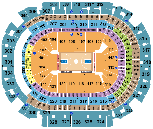 american airlines arena seating chart with rows