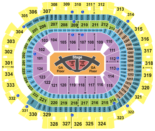 American Airlines Arena Seating Chart Row Numbers