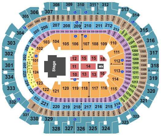 Sports Authority Seating Chart Concert