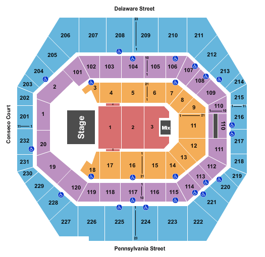 Gainbridge Fieldhouse Seating Chart