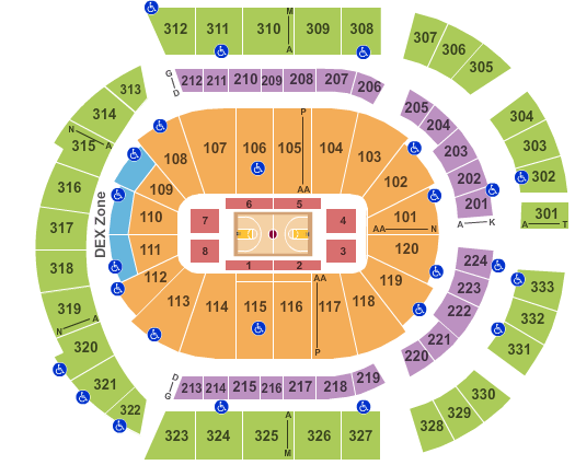Bridgestone Arena Seating Chart + Rows, Seat Numbers and ...