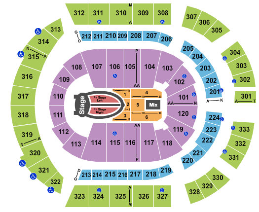Bridgestone Basketball Seating Chart