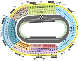 Bristol Motor Speedway Seating Chart + Rows, Seats and Club Seats