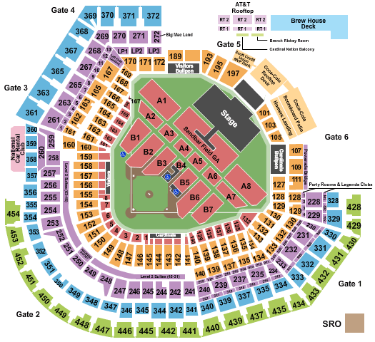 Busch Stadium Seating Chart Rows