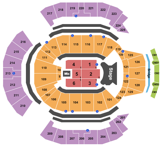 Chase Center Seating Chart With Rows