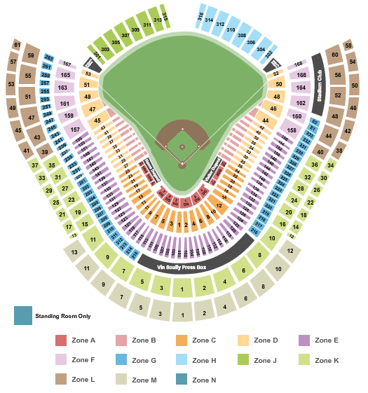 Dodger Stadium Seating Chart Map Dodger Stadium Seating Chart Map