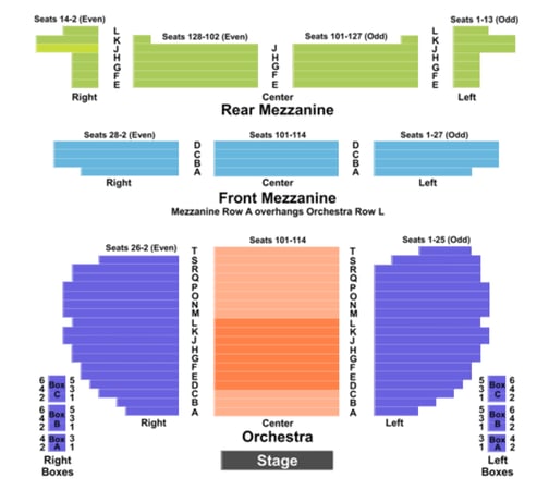Eugene ONeill Theatre Seating Chart