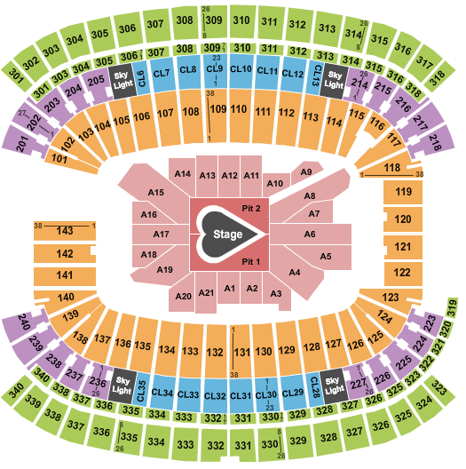 Superdome Seating Chart Taylor Swift