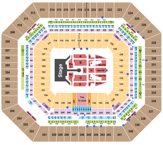 Hard Rock Cafe Seating Chart