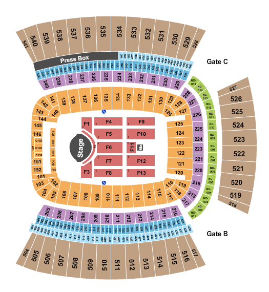 Heinz Field Seating Chart + Section, Row & Seat Number Info