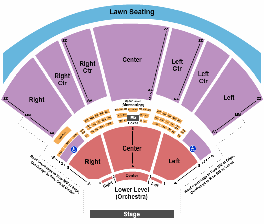 seating chart at hollywood casino amphitheater