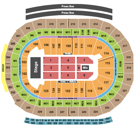 Little Caesars Arena Seating Chart + Rows, Seats and Club Seats