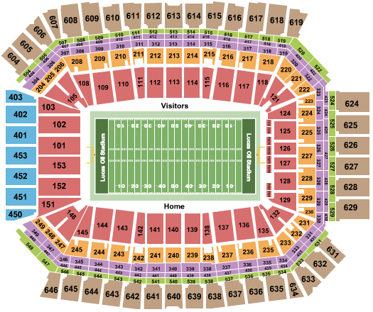 Lucas Oil Stadium Seating Chart + Section, Row and Seat Number Info