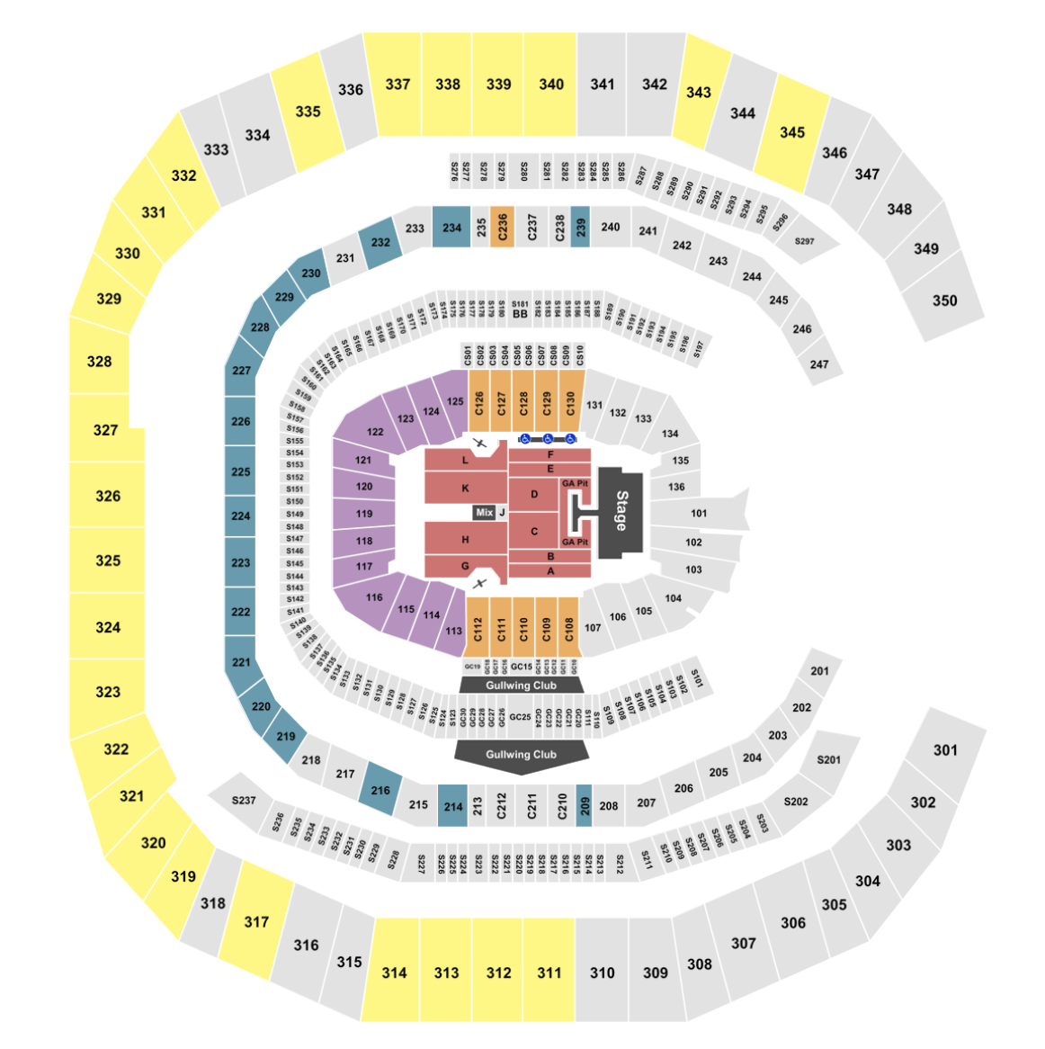 Mercedes Benz Seating Chart With Rows