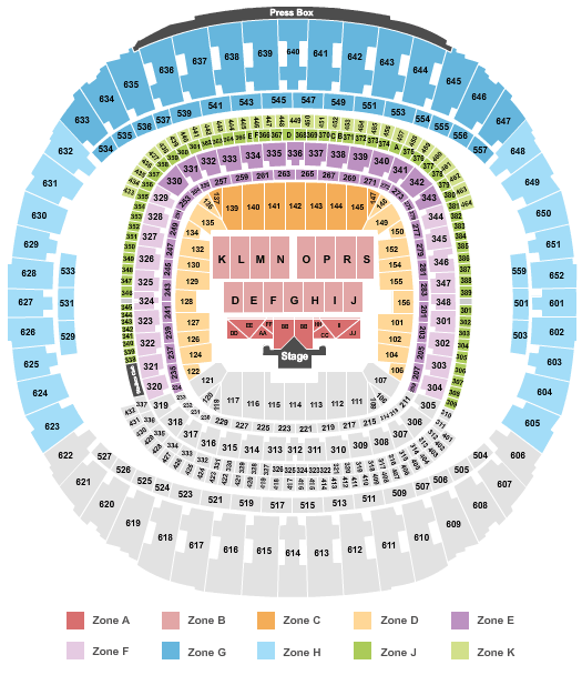 Caesars Superdome Seating Chart, Section, Row & Seat Number Info