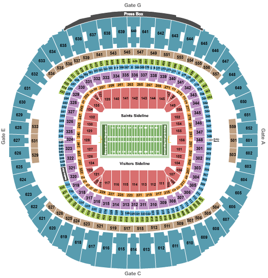 Superdome 3D Seating Chart
