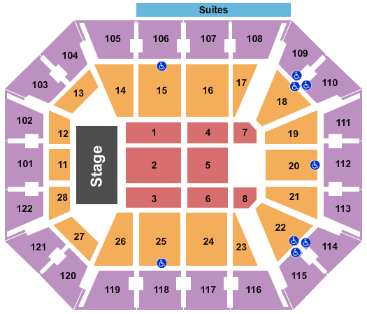 Mohegan Sun Arena Seating Chart Rows