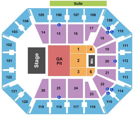 Mohegan Sun Arena Seating Chart Rows