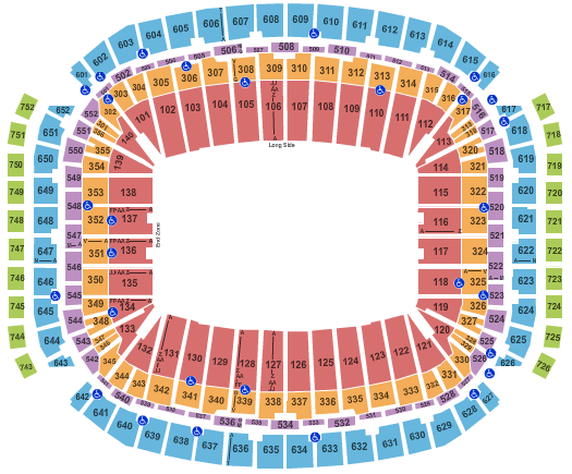 Nrg Seating Chart With Rows