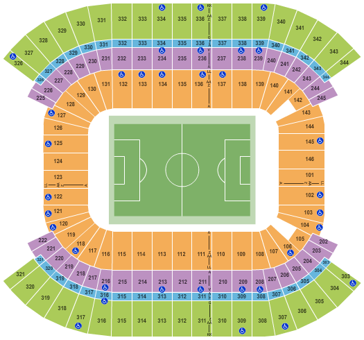 Nissan Stadium Seating Map