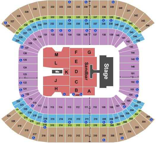 Nissan Stadium, Nashville TN - Seating Chart View