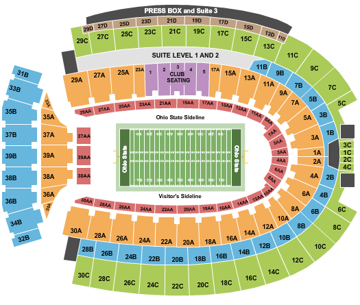 Ohio Stadium Seating Chart + Rows, Seat Numbers And Premium Seats