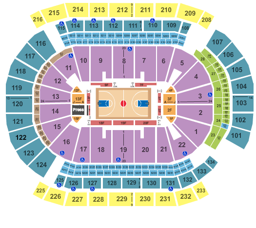 Prudential Center Seating Chart + Rows, Seat Numbers And Club Seats Info