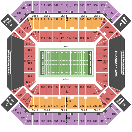 Raymond James Stadium Seating Chart Rows Seat Numbers And Club Seats