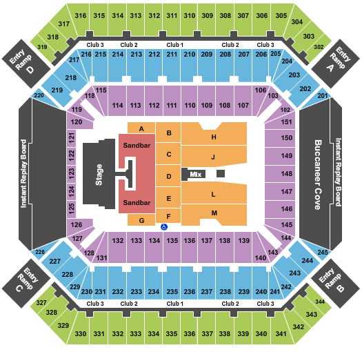 Raymond James Stadium Seating Chart + Rows, Seat Numbers And Club Seats