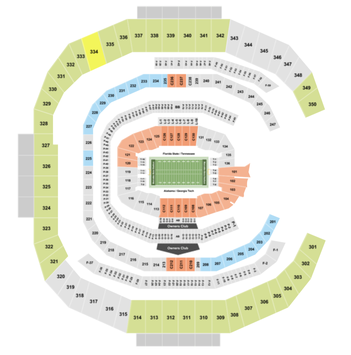 Atlanta Falcons Seating Chart With Rows