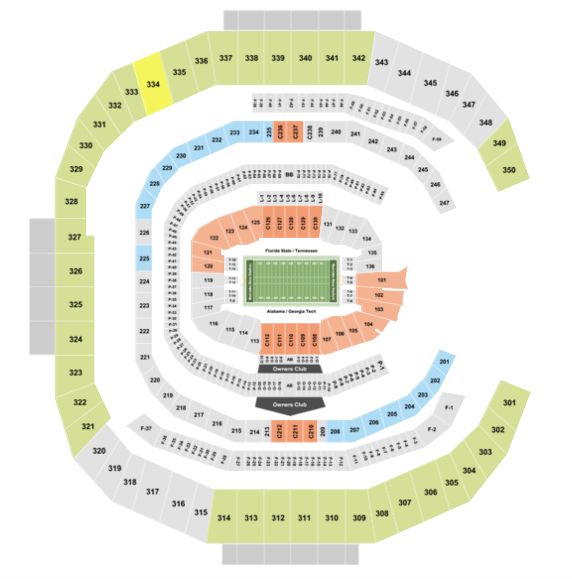 2019 Final Four Seating Chart