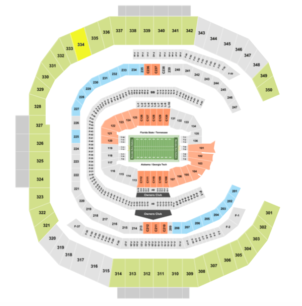 Mercedes Benz Stadium Seating Chart