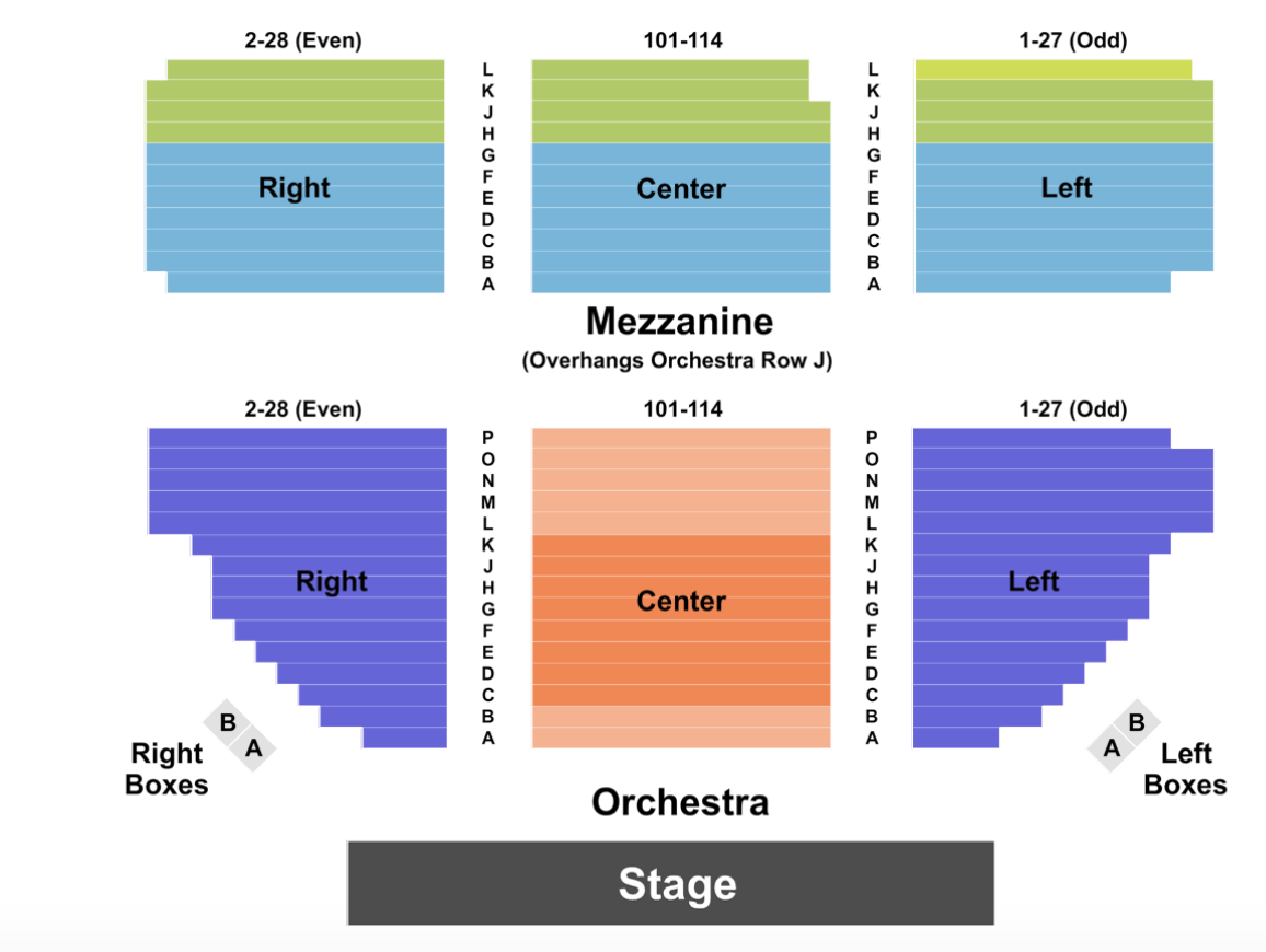music box seating chart