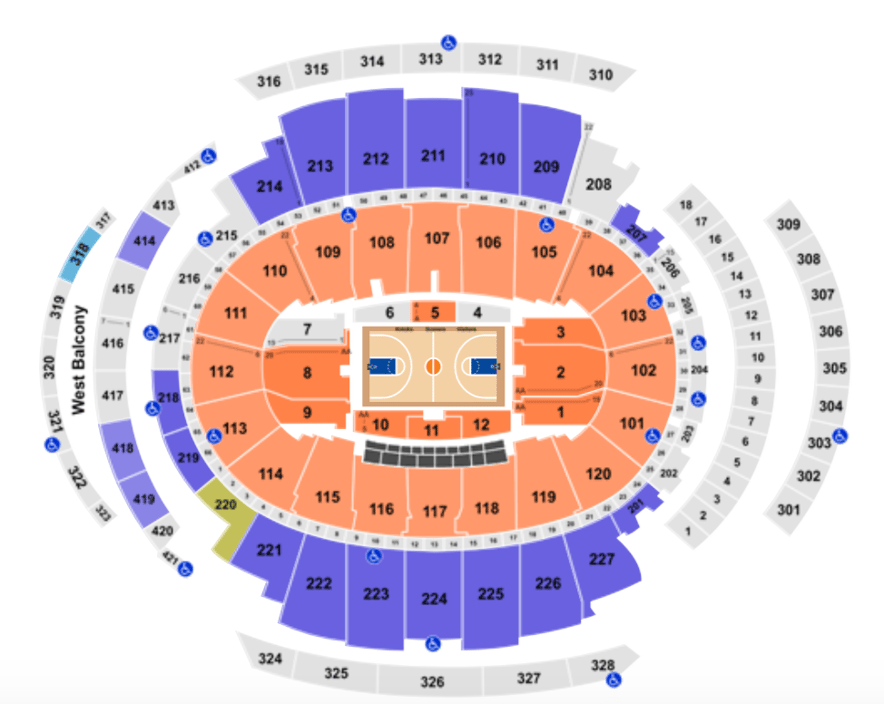 Square Garden Concert Seating Chart View