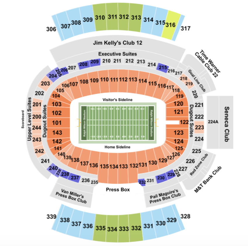 Wild Bills Seating Chart