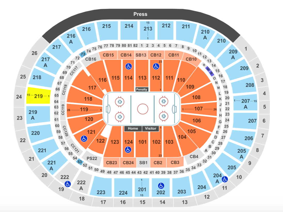 Wells Fargo Center Seating Chart + Rows, Seats and Club Seats