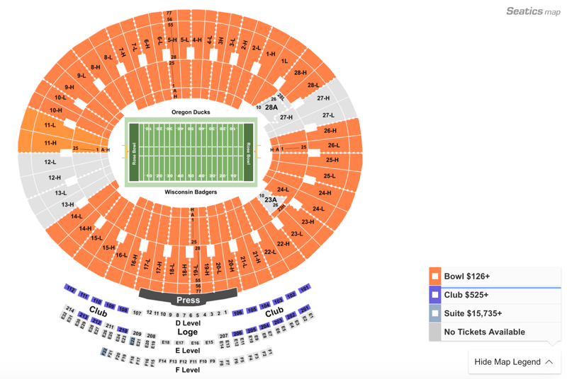 How To Find The Cheapest Rose Bowl Tickets (Oregon vs Wisconsin)