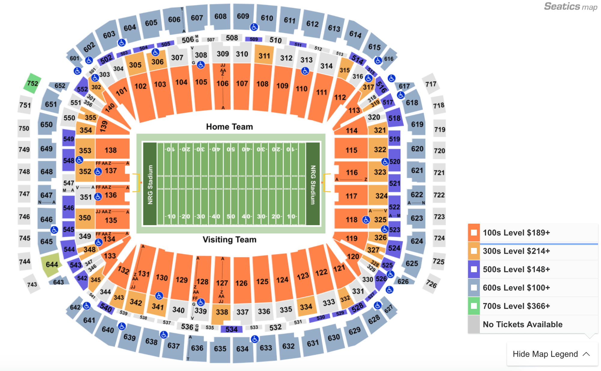 NRG Stadium Seating Chart For Houston Texans: Your Ultimate Guide -  SeatGraph