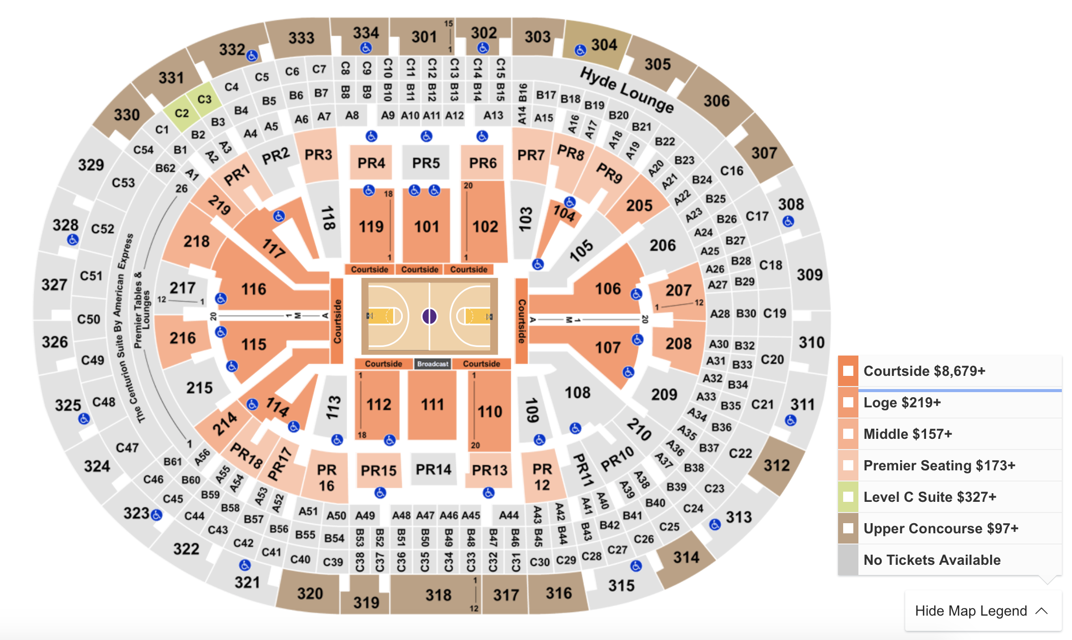 La Lakers Seating Chart