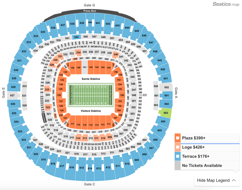 Cheapest Saints Vs Cowboys Tickets