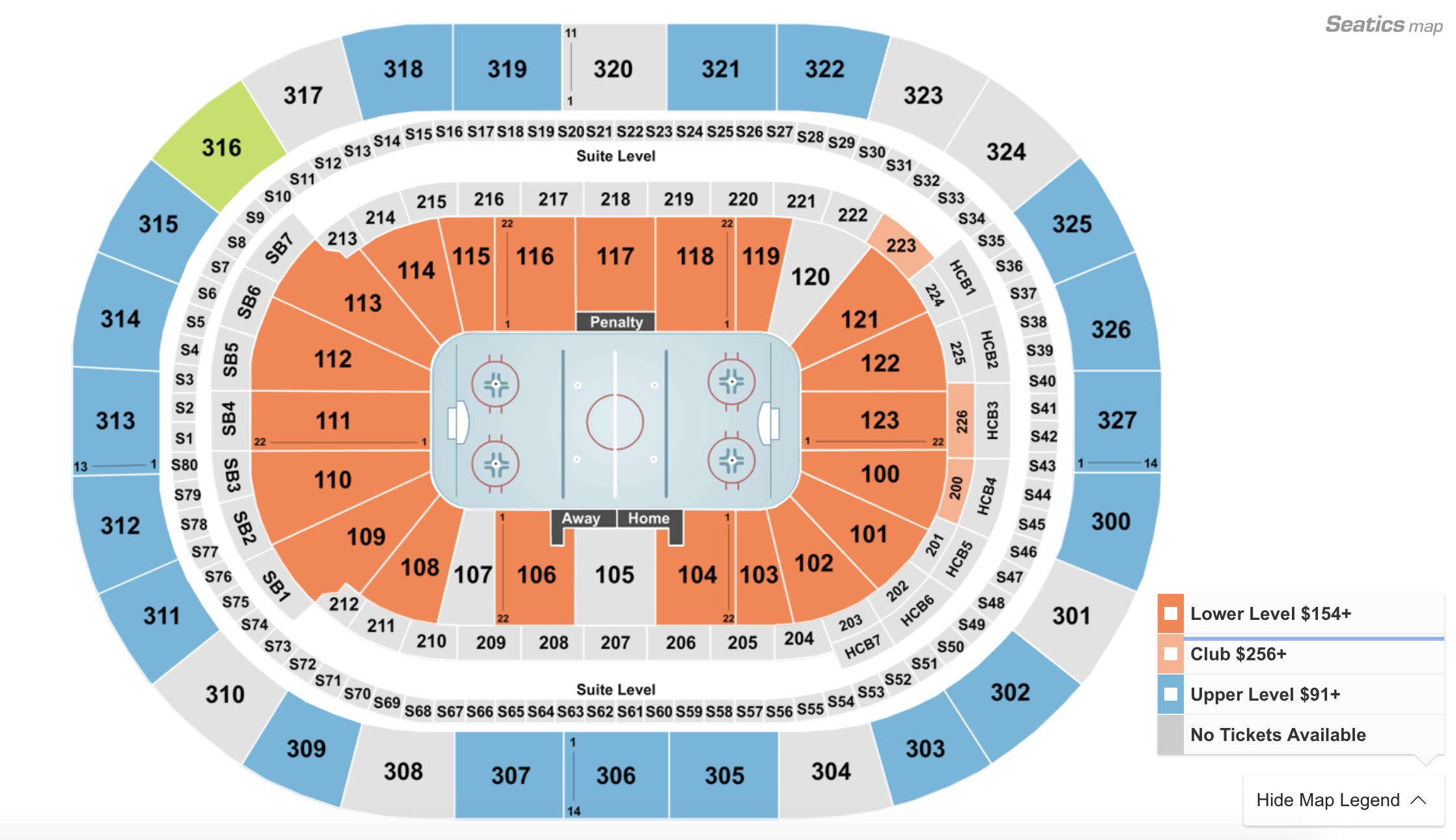 Sabres Arena Seating Chart