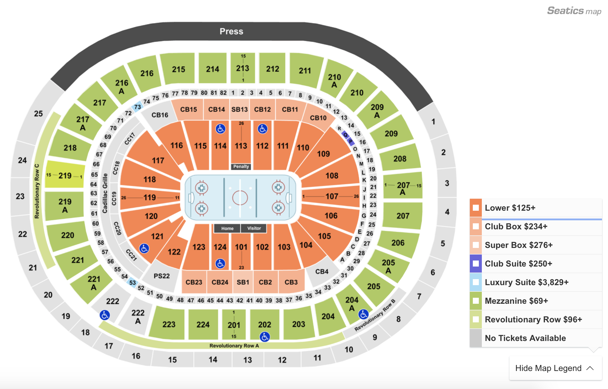 Philadelphia Flyers Stadium Seating Chart