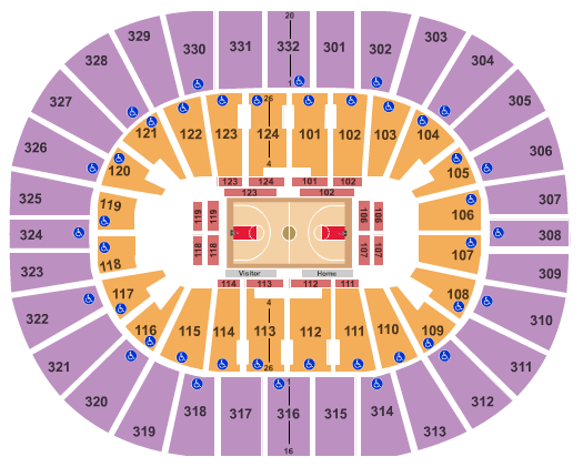 Smoothie King Center Seating Chart With Rows