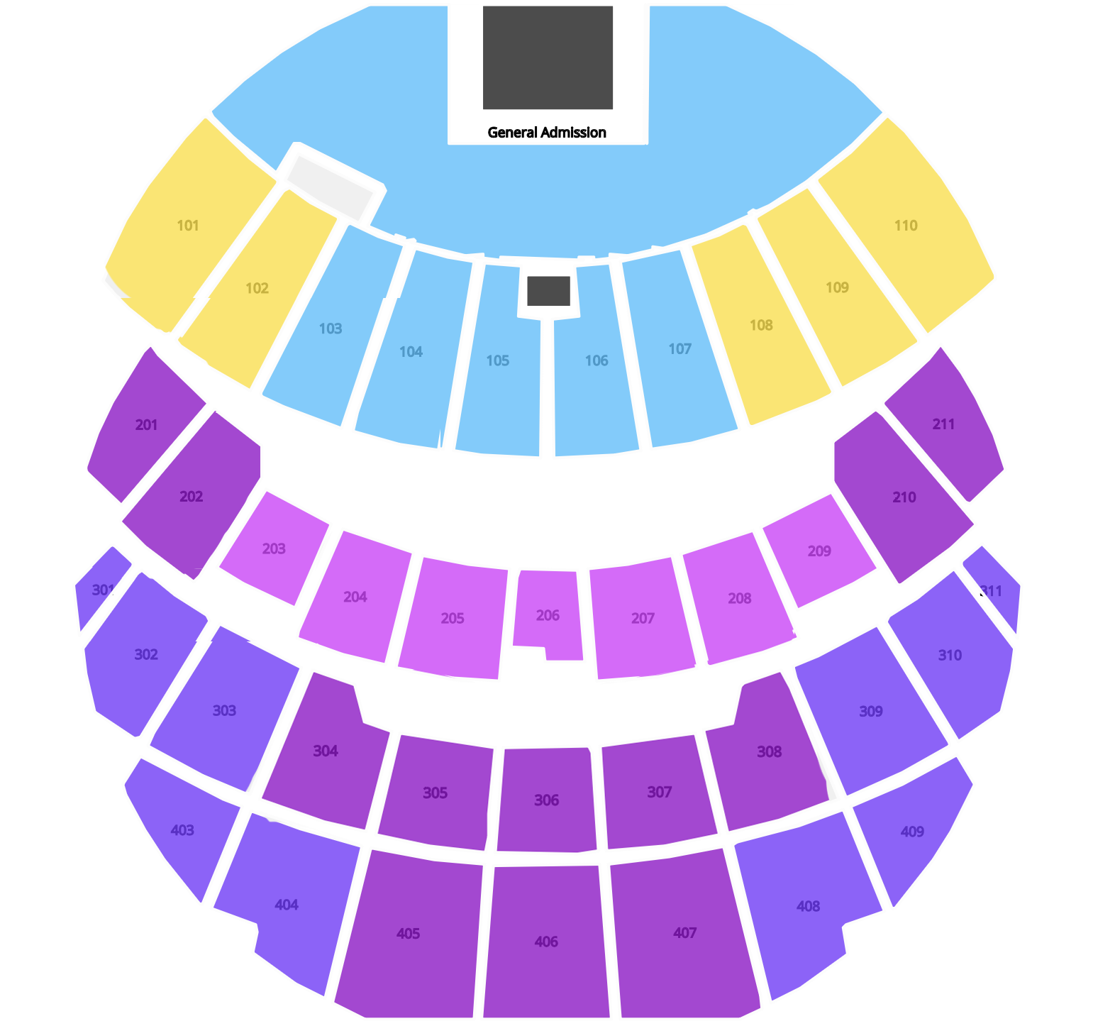 The Sphere In Vegas Seating Chart Rows Seat And Club Seats Info   Sphere Seating Chart 