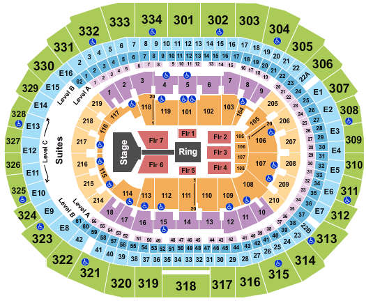 Staples Center Concert Seating Chart With Seat Numbers And Rows 