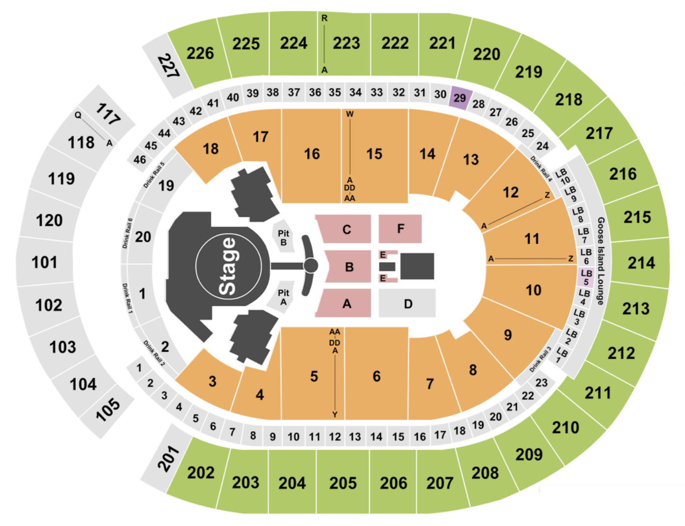 T Mobile Arena Seating Chart With Rows