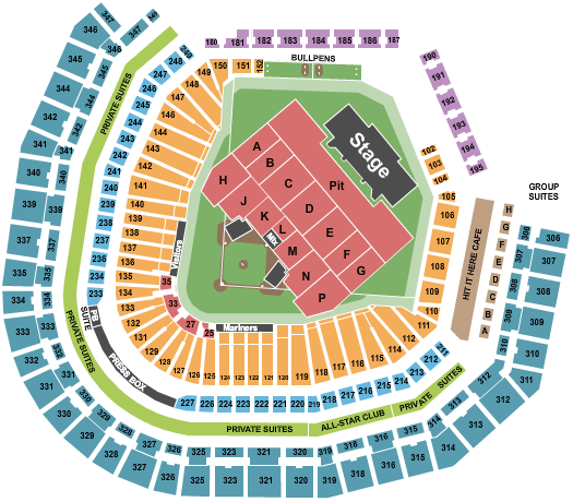 t mobile park seating