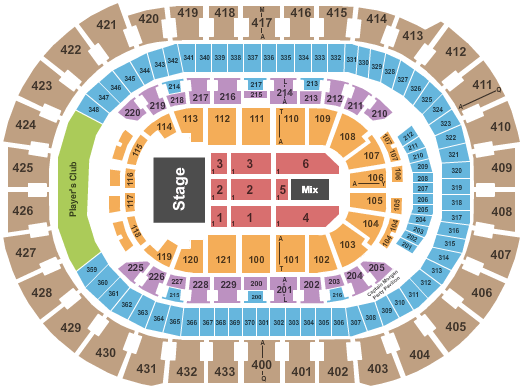Verizon Seating Chart With Rows